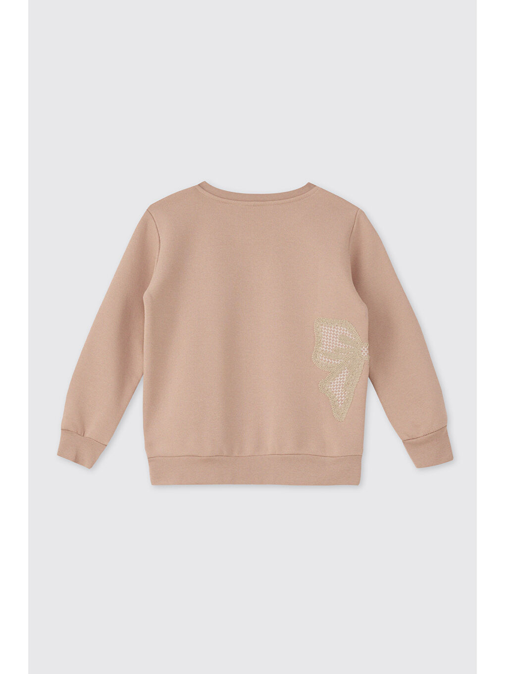 Bej Kız Çocuk Taş Sweatshirt-1
