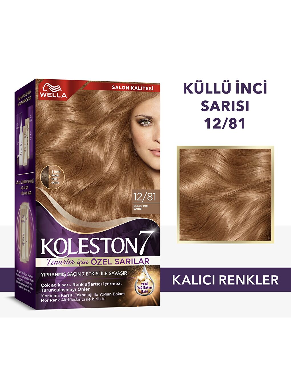 Wella Renksiz Koleston Supreme Kit 12/81 Küllü Inci Sarısı *18 - 1