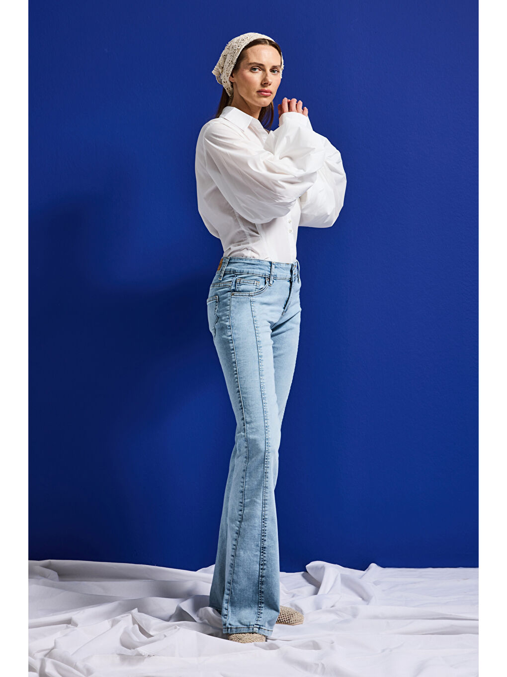 Mavi Kadın Ice 4s6-3 Mid Rise Flare Fit Kemer Detaylı Esnek Kumaş Denim Jean-1