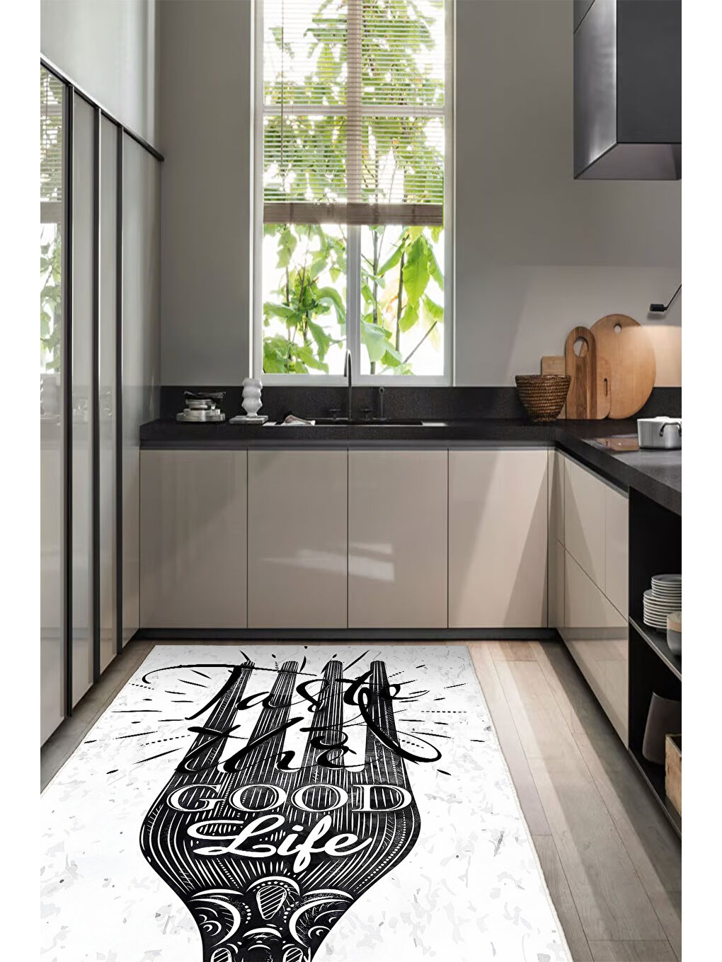 Homefesto Beyaz Dekoratif Özel Tasarım Yıkanabilir İnce Kaymaz Tabanlı Modern Halı KECE FR42 - 1