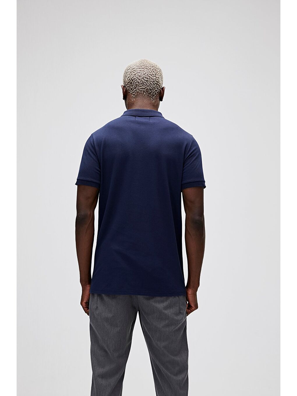 Stark Lacivert Polo Yaka Erkek Tişört-2