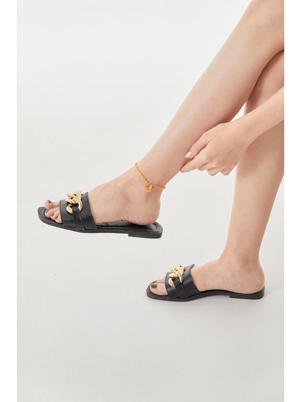 Pembe Kelebekli Zincir Halhal-2