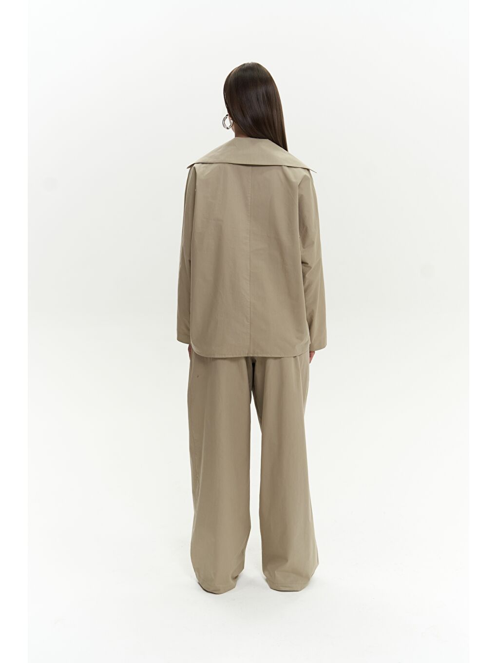 Mai Collection Bej Blenham Taş Gömlek Pantolon Takım - 2