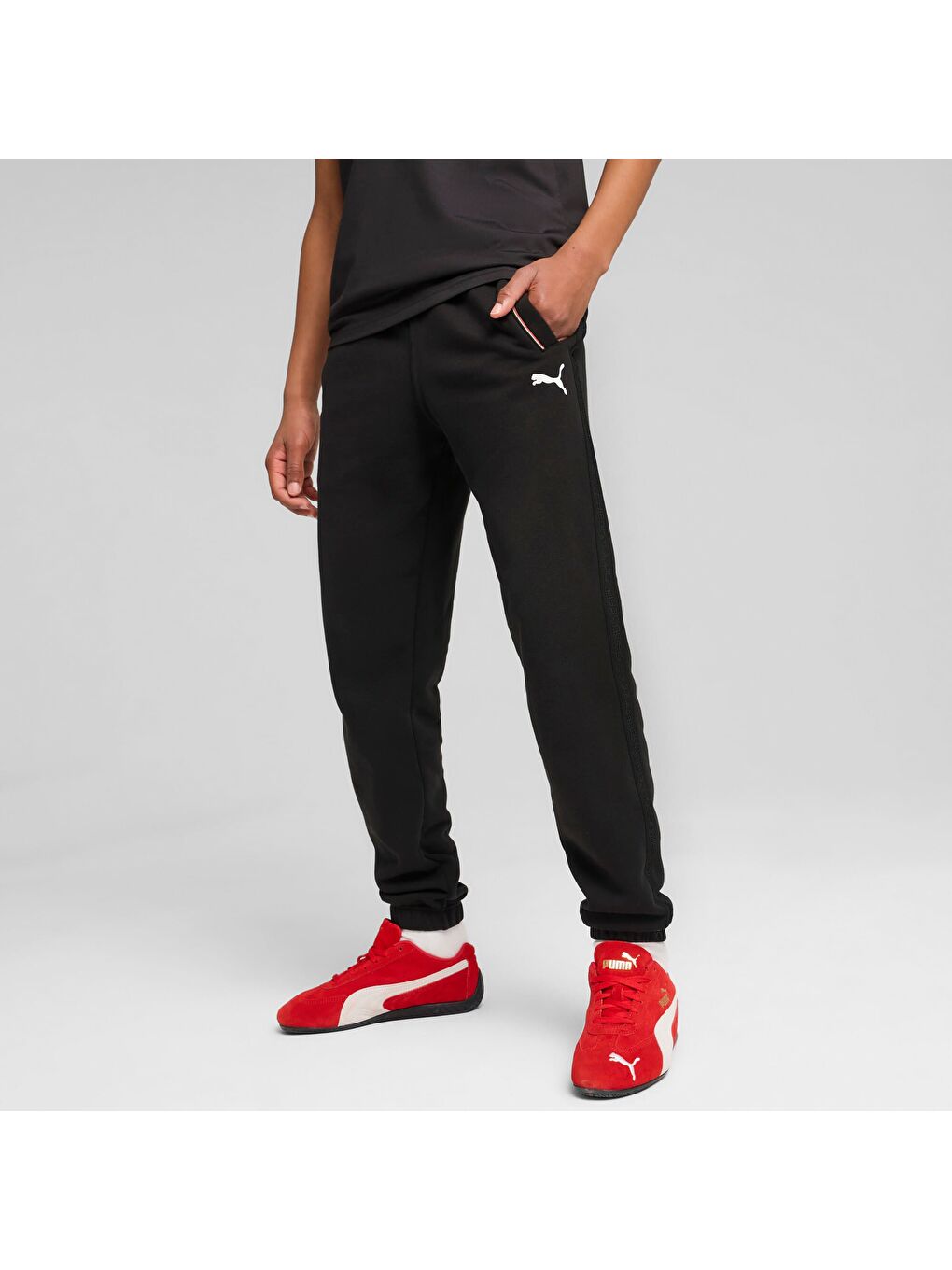 Siyah SCUDERIA FERRARI Race Genç Pantolon-4