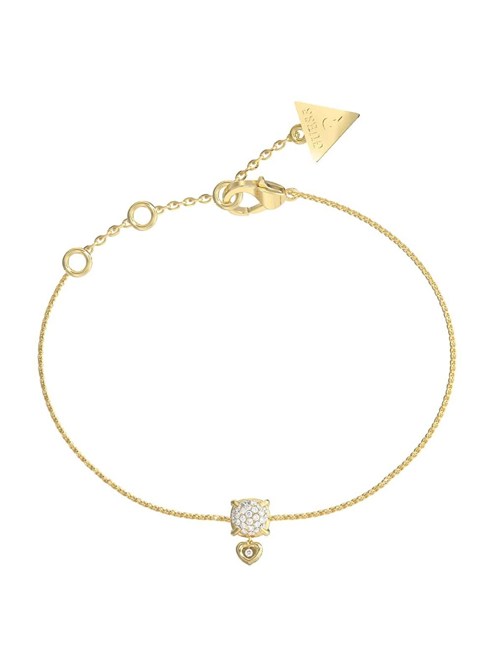 Sarı JGUJUBB05469JWYGS Kalpli Kadın Bileklik