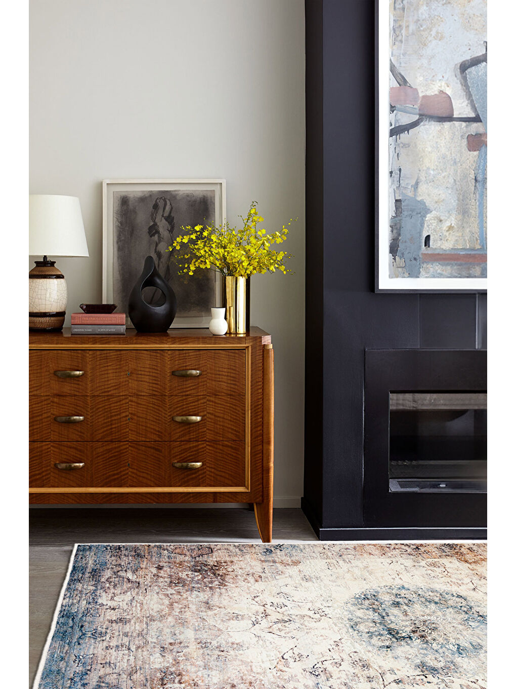 Bej Dekoratif Özel Tasarım Yıkanabilir İnce Kaymaz Tabanlı Modern Halı KECE FR38-1