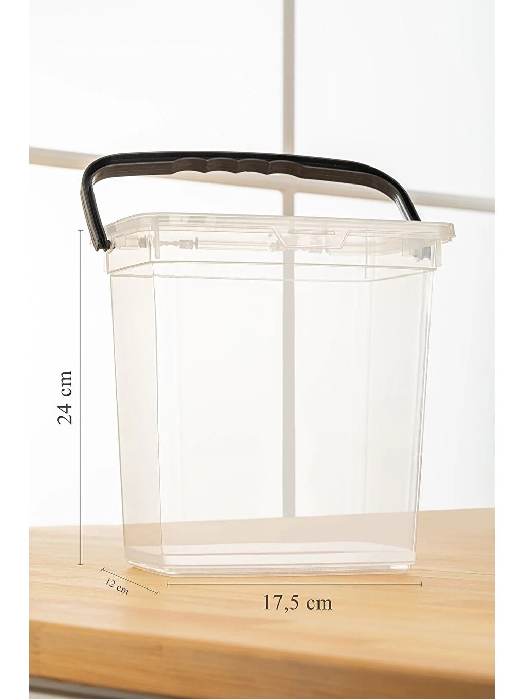 Renksiz Un Ve Bakliyat Kabı 6 Litre Çok Amaçlı Şeffaf Saklama Kabı-1