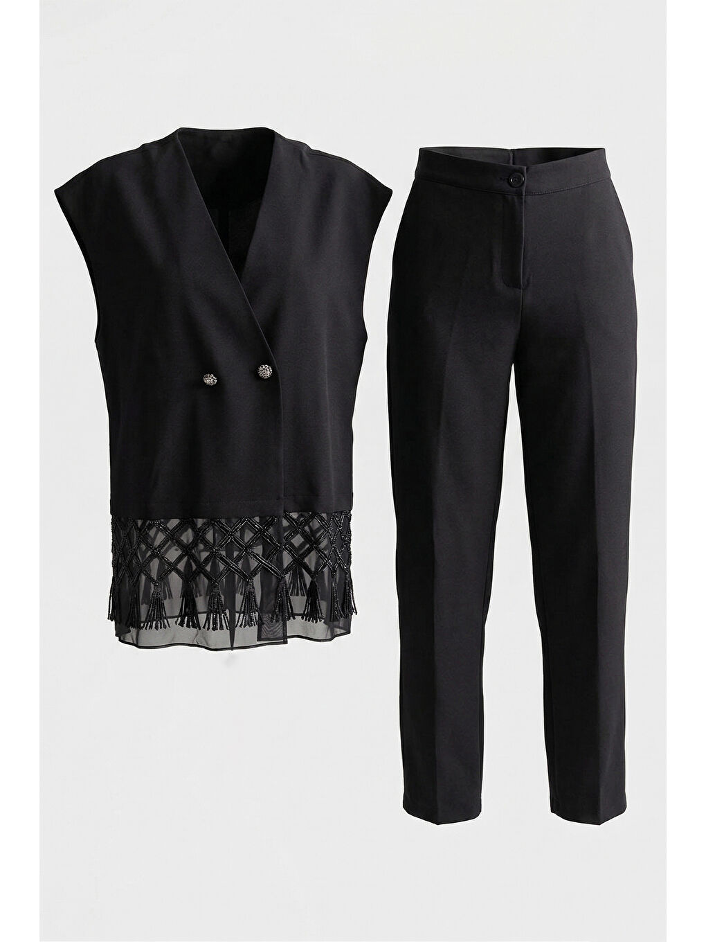 Levidor Yelek ve Pantolonlu Takım 100815 Siyah-1