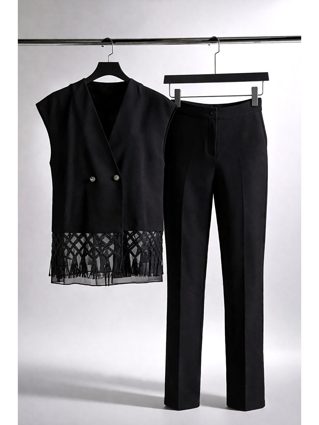 Levidor Yelek ve Pantolonlu Takım 100815 Siyah-2