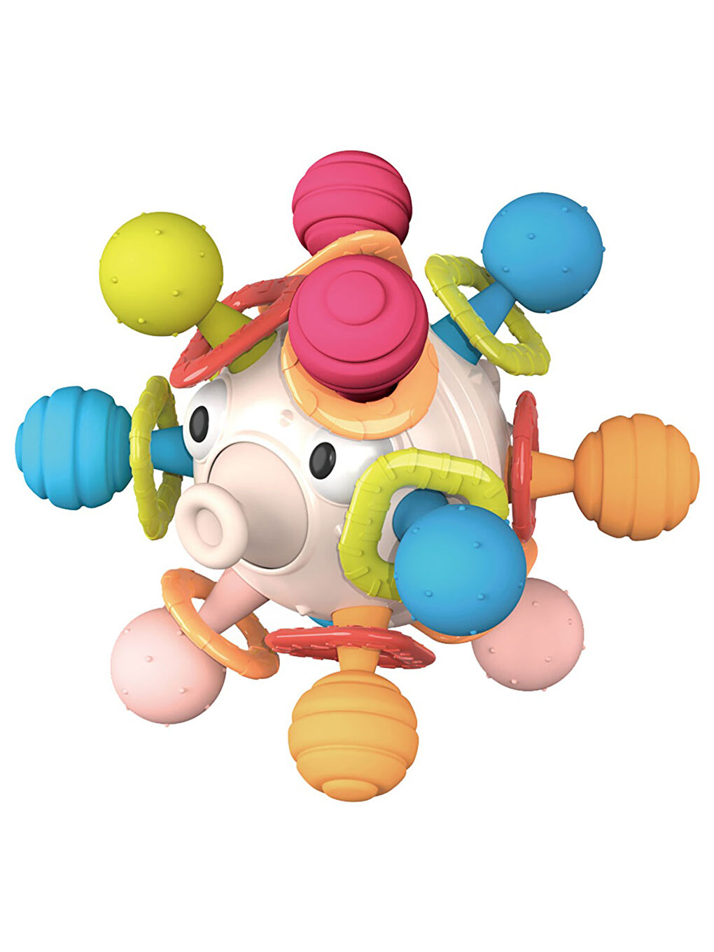 Eğitici Dönen Kirpi Balığı Diş Kaşıyıcılı Top Çok Renkli-1