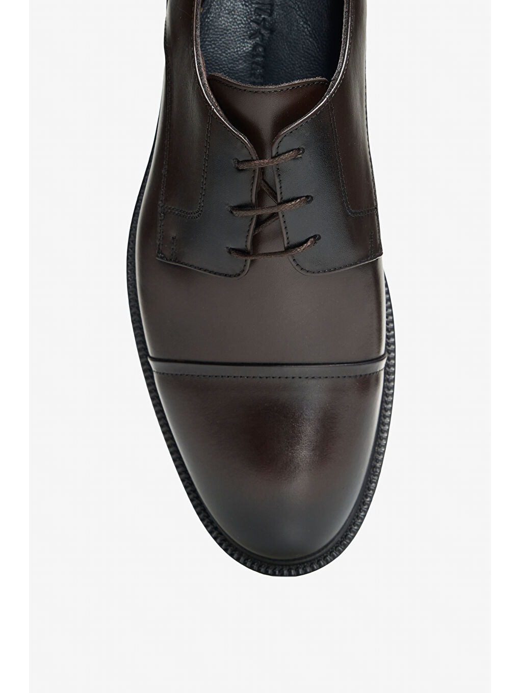 Erkek Kahverengi %100 Deri Klasik Ayakkabı-2