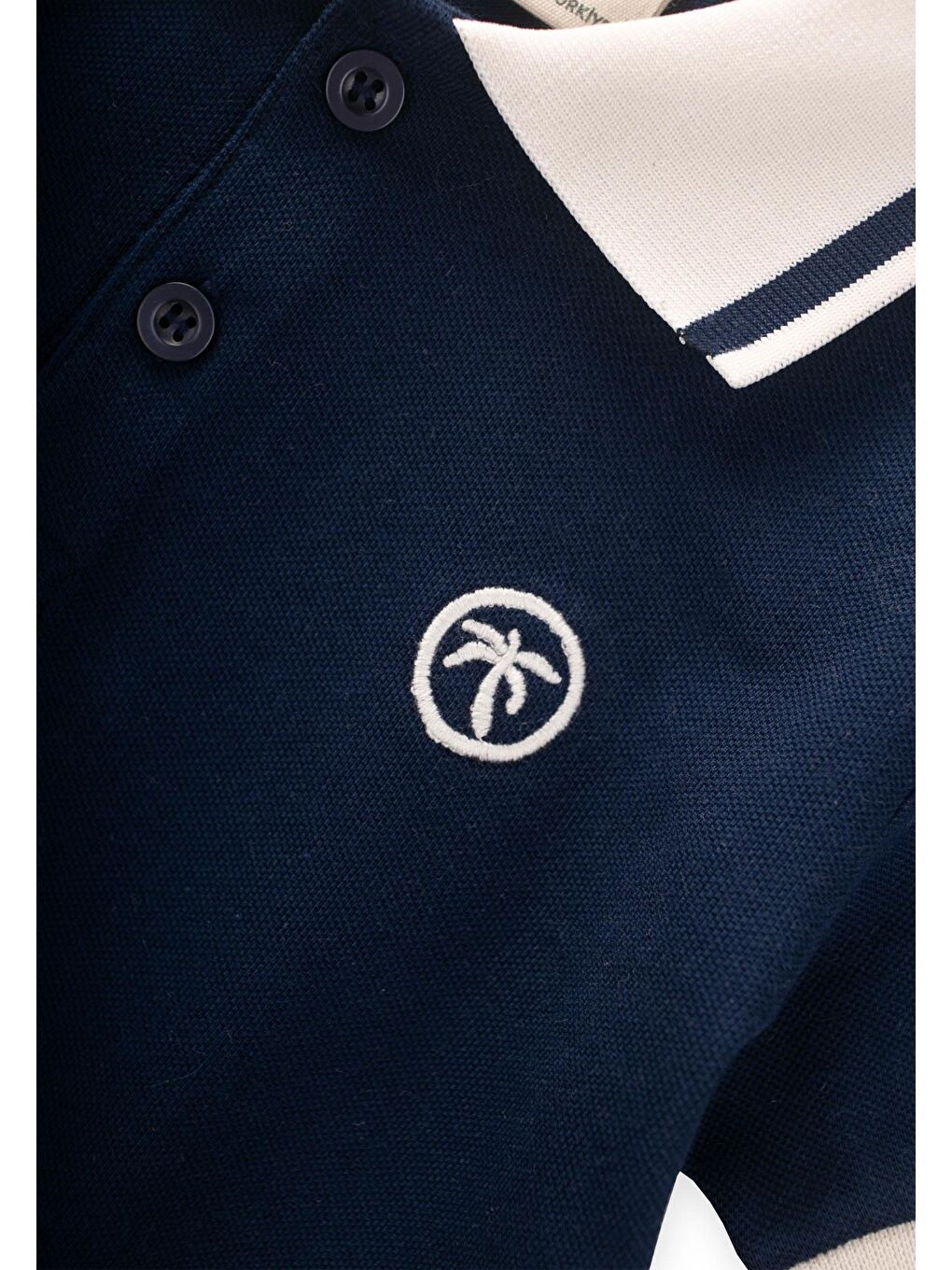 Lacivert Erkek Çocuk Polo Yaka Tişört-2