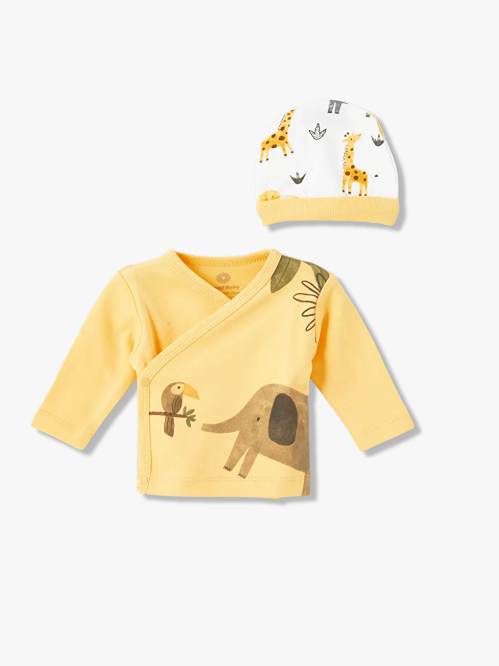 Lila Baskılı Erkek Bebek Hastane Çıkış Seti-1