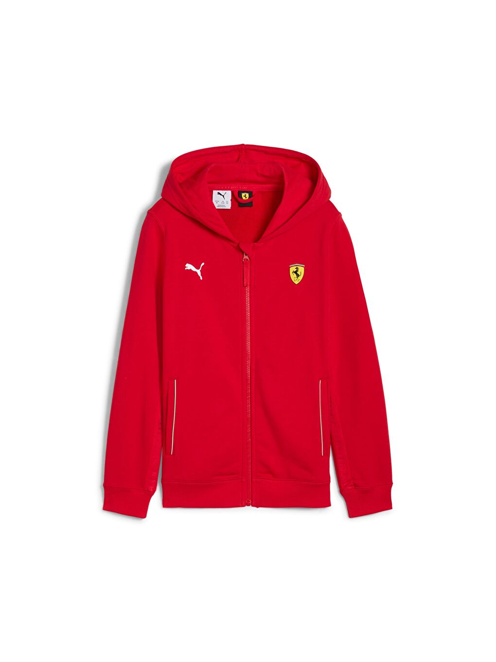 Kırmızı SCUDERIA FERRARI Race Genç Kapüşonlu Ceket