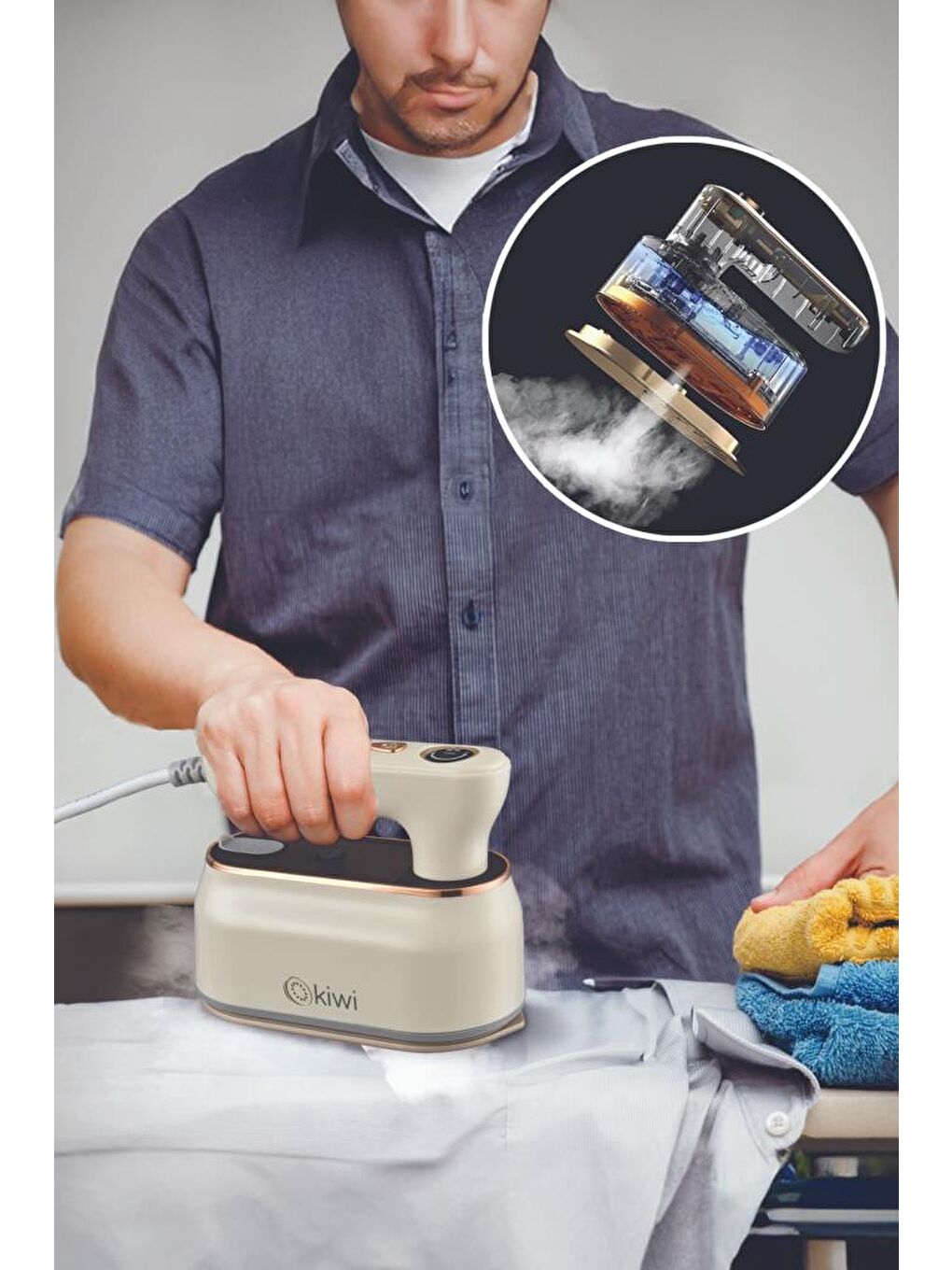 2'si 1 Arada Buharlı Ütü Krem Ksı-646-2