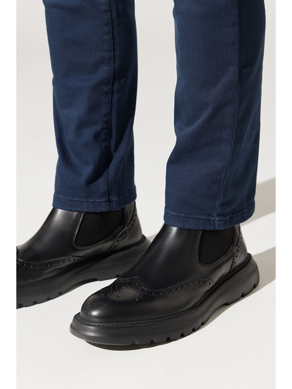 Erkek Siyah %100 Deri Klasik Bot-1