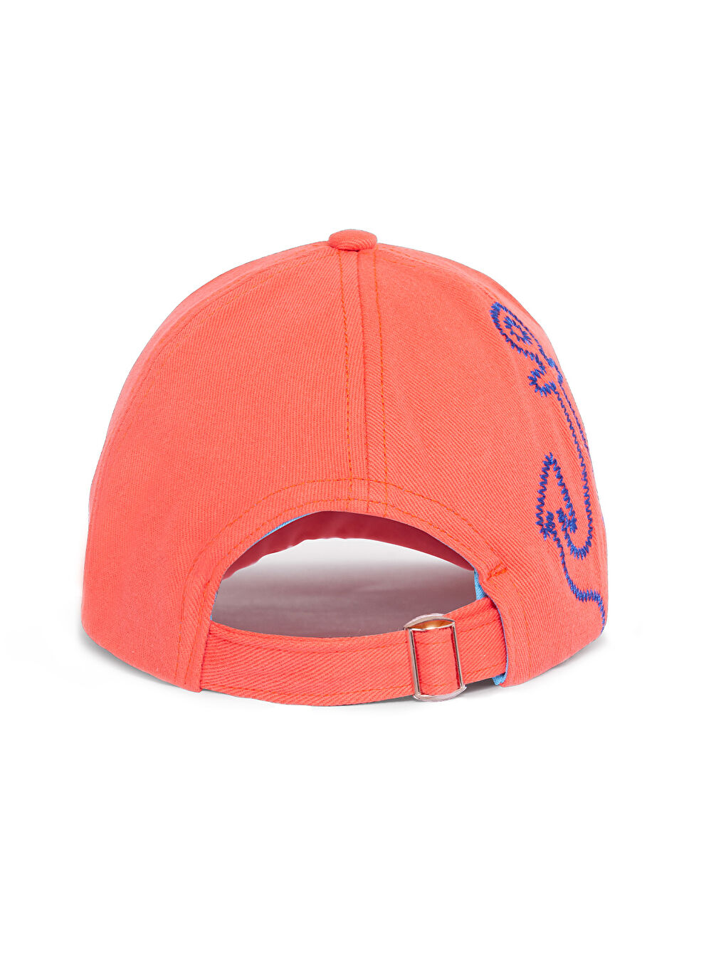 Turuncu Mercan Çapa Nakışlı Yazlık Şapka – Pamuklu, Hafif ve Nefes Alabilir Kumaş-3