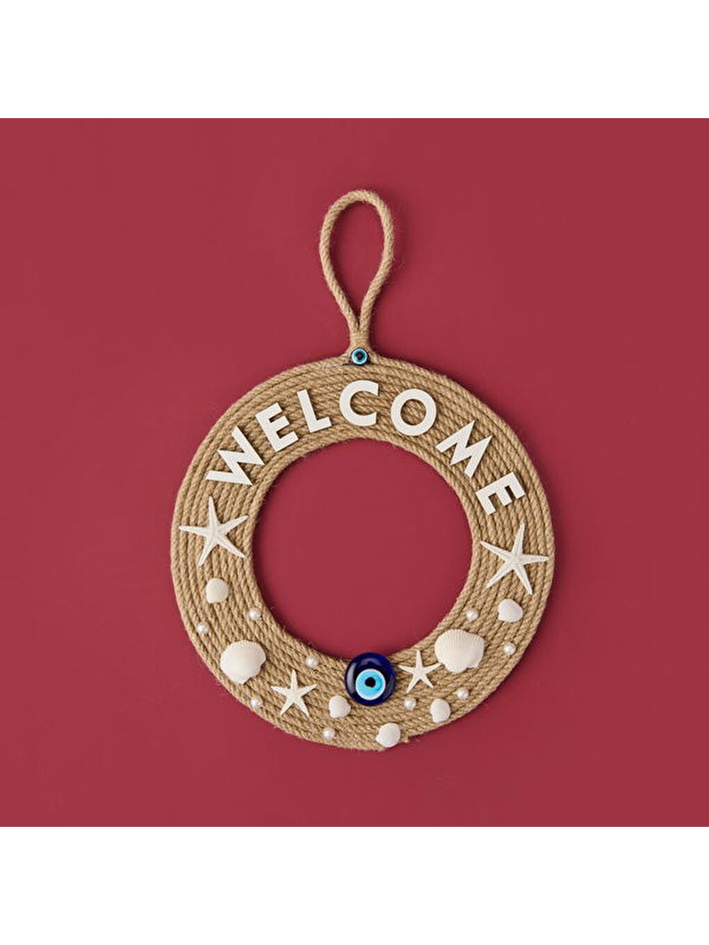 Objevi Karişik Dekoratif Welcome Shell Kapı Süsü - Renkli - 30 cm