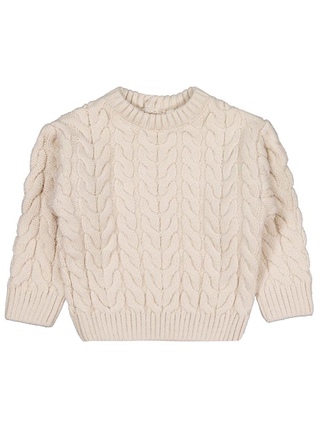 Baby Basic Triko 6-18 Ay Kazak - Bej 9-12 Ay