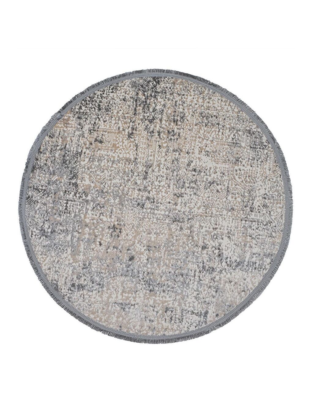 Bej Notta 1121 Yuvarlak Modern Halı-80x80 (Yuvarlak)