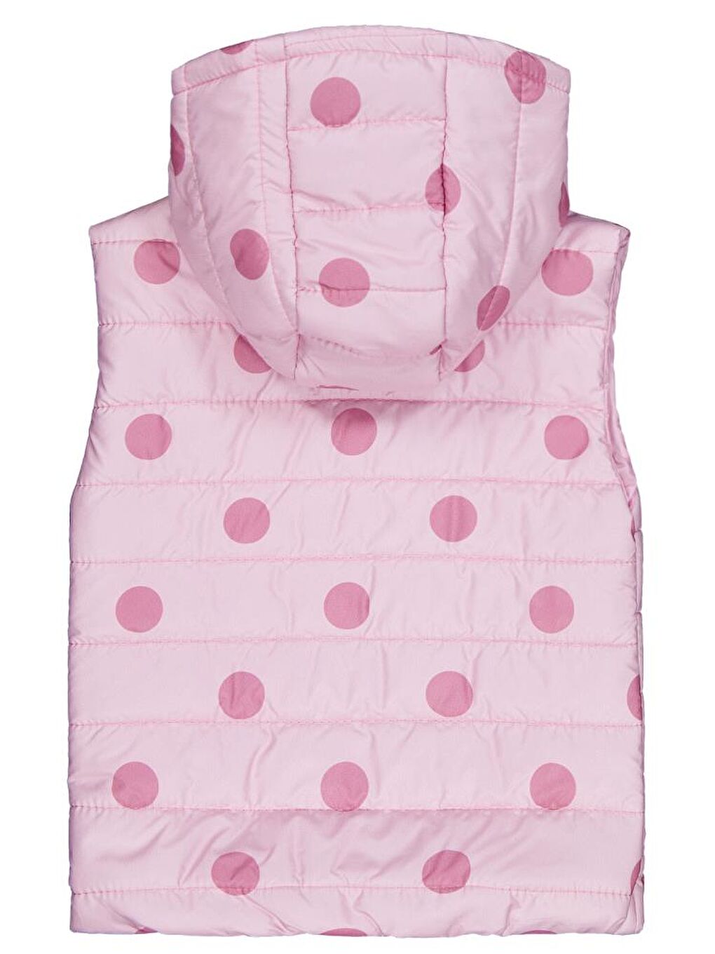 Pembe Girls Puan Baskılı 6-9 Yaş Yelek - Pudra 6-7 Yaş-1