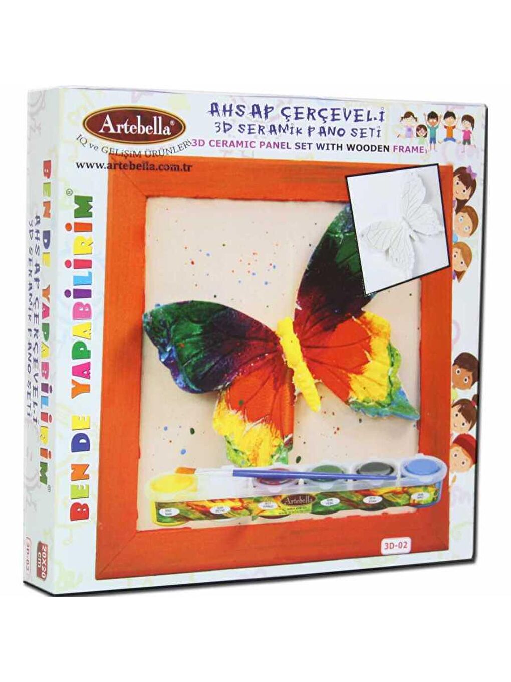 Artebella Karışık Seramik Boyama Seti 20x20cm 3D-02 - 4