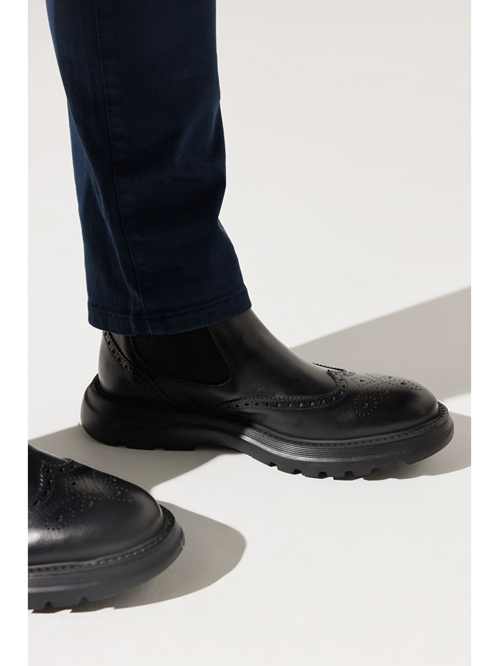 Erkek Siyah %100 Deri Klasik Bot-5