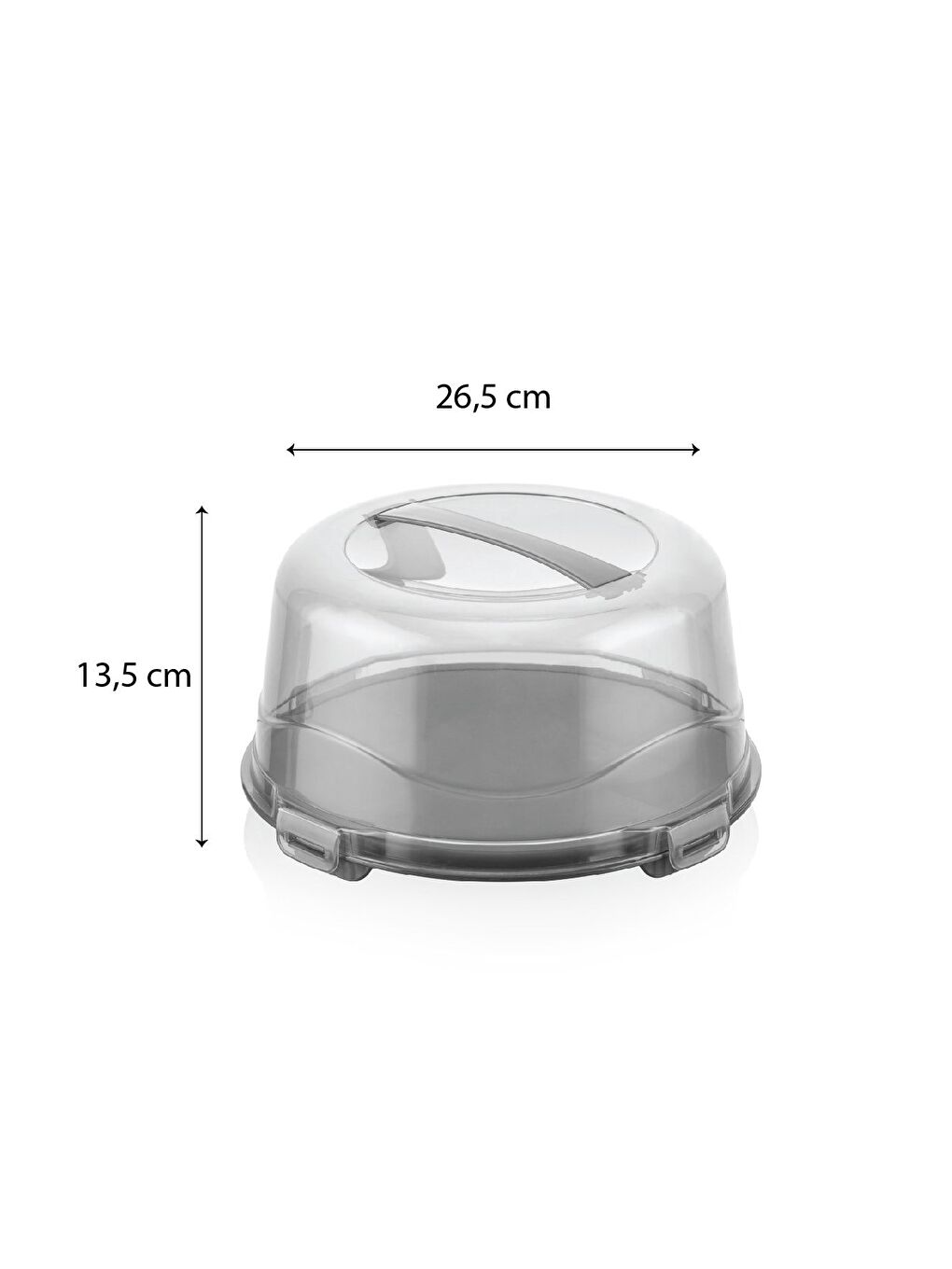 Antrasit Kilitli Kapaklı Pasta Kek Börek Borcam Taşıma Ve Saklama Kabı-2