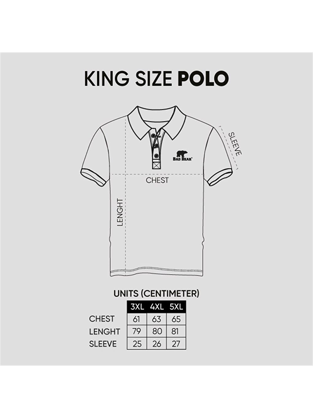 Bad Bear Haki Stark KS Haki Yeşil Polo Yaka King Size Erkek T-Shirt - 4