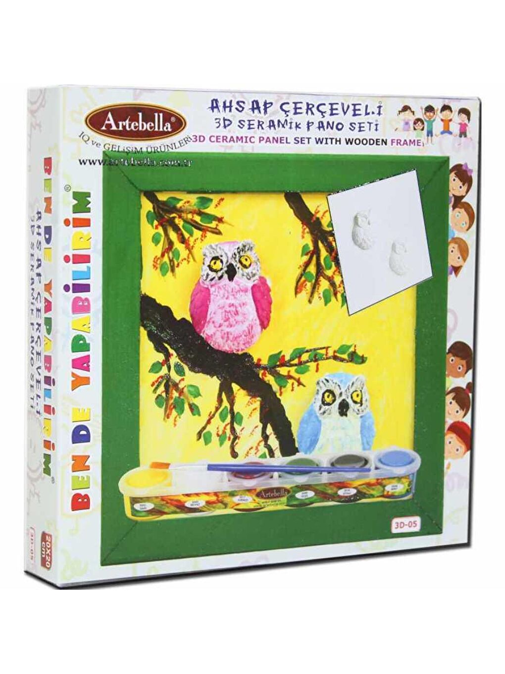 Artebella Karışık Seramik Boyama Seti 20x20cm 3D-05 - 2