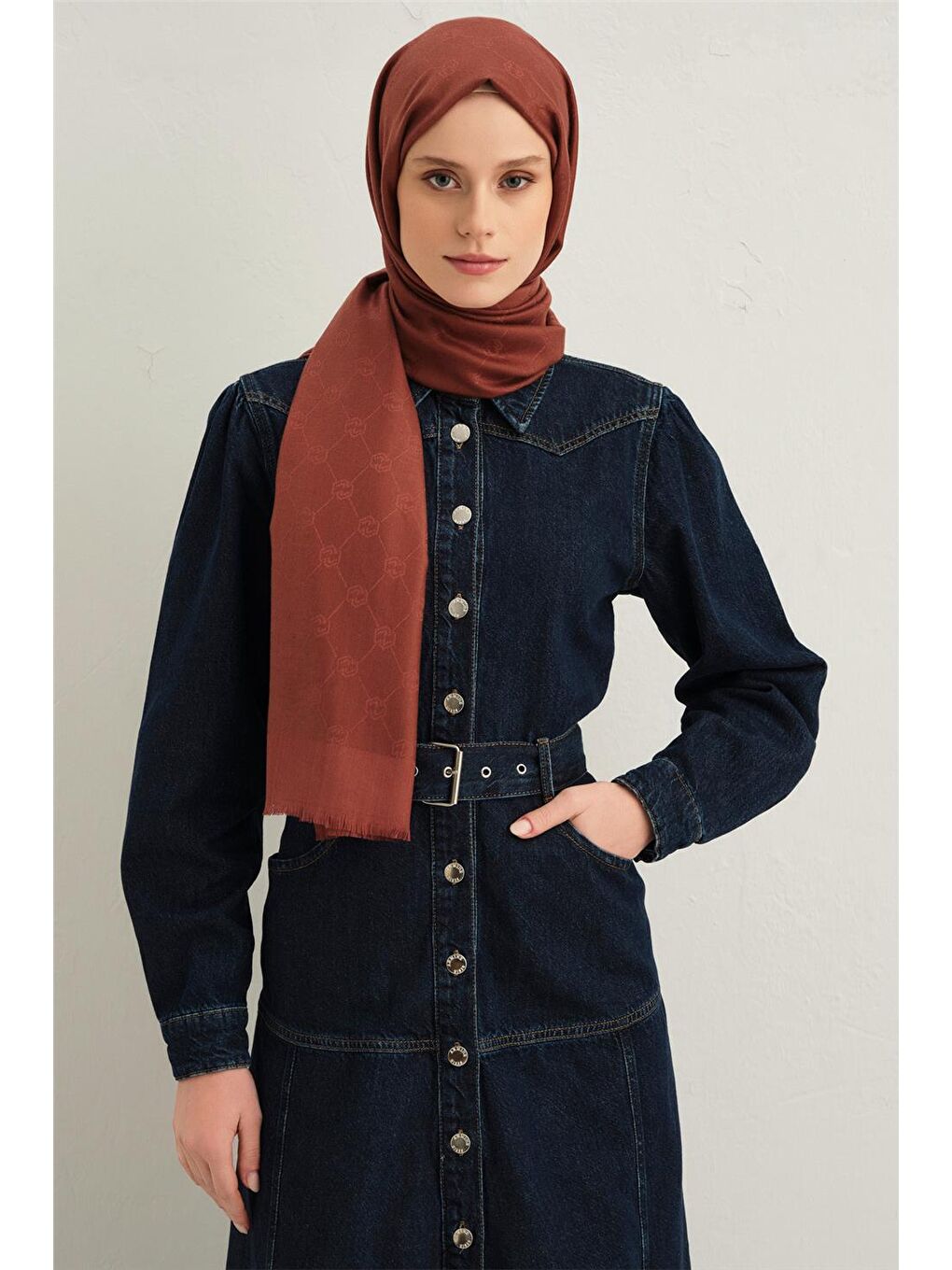 Kahverengi Viscon Şal 1 20-1