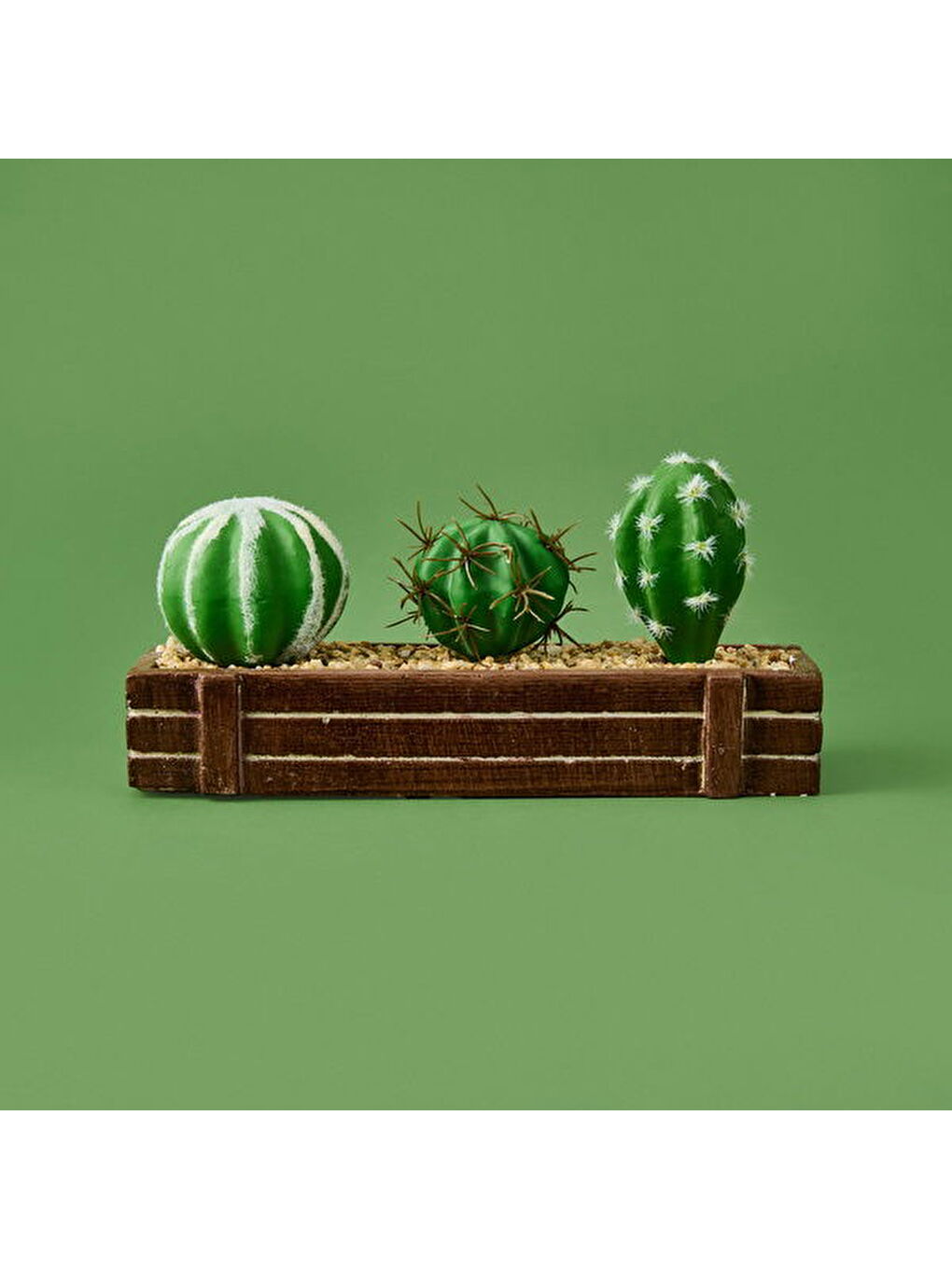 Mini Kasada Kaktüs - Kahverengi - 8x21 cm