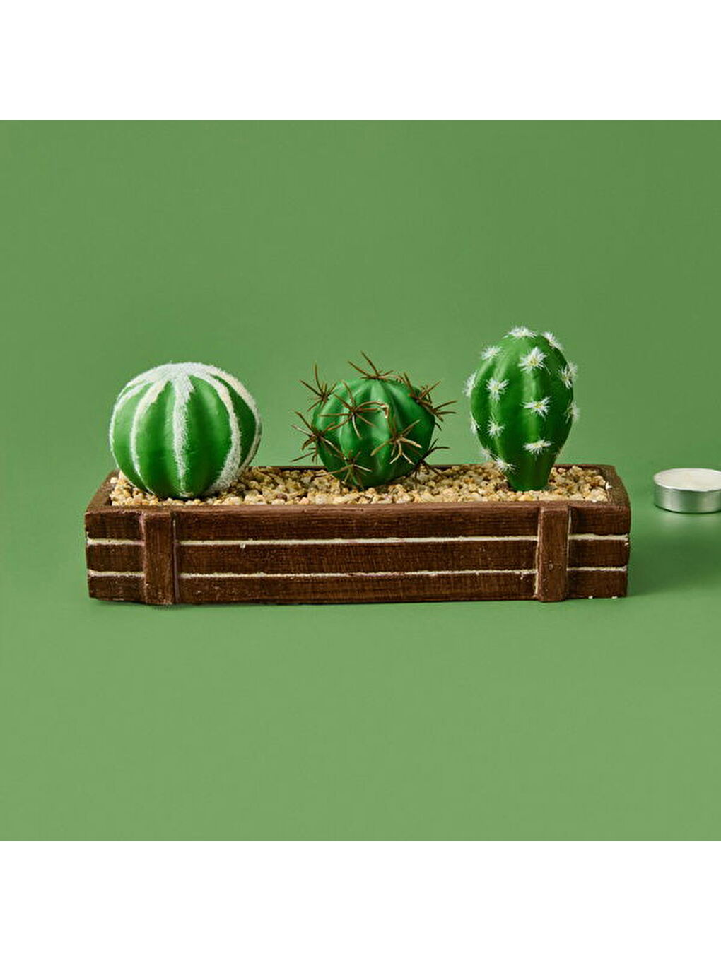 Mini Kasada Kaktüs - Kahverengi - 8x21 cm-1