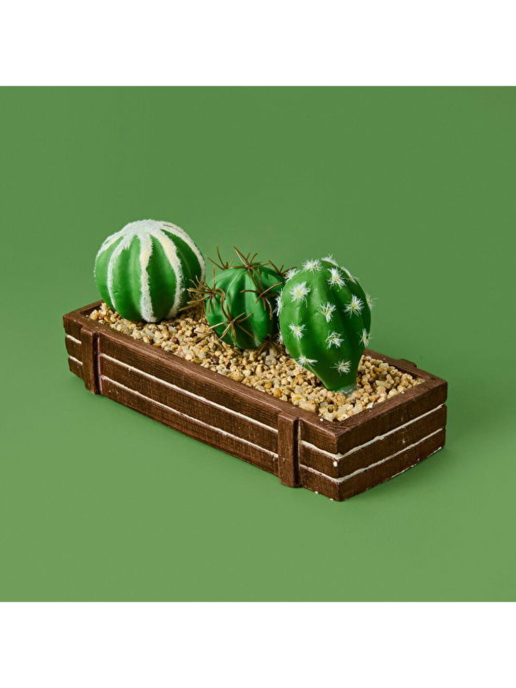 Mini Kasada Kaktüs - Kahverengi - 8x21 cm-2