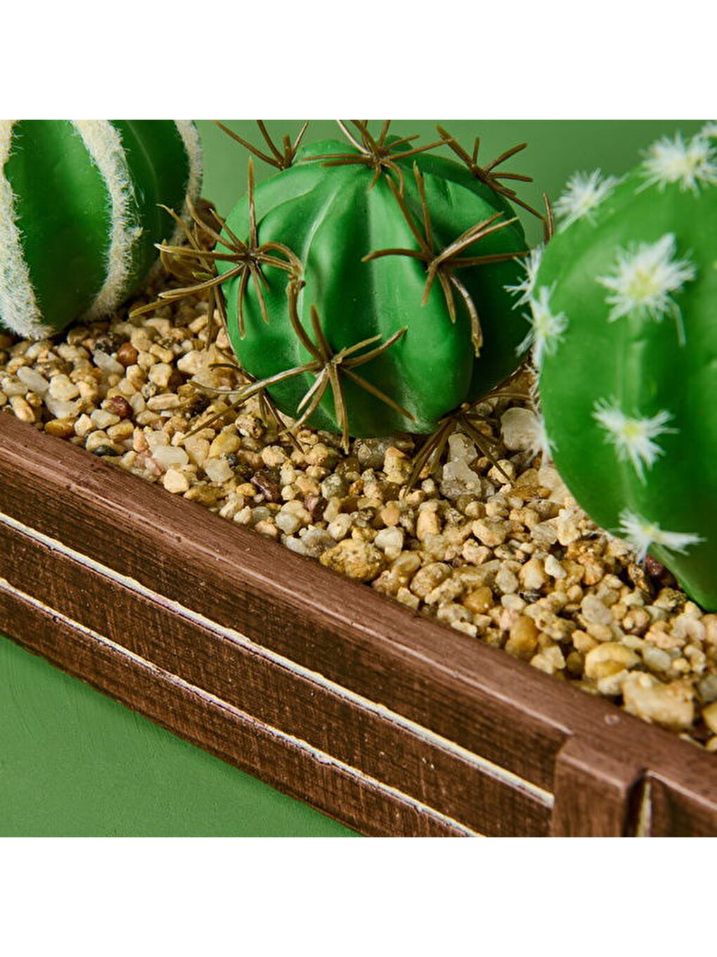 Mini Kasada Kaktüs - Kahverengi - 8x21 cm-3