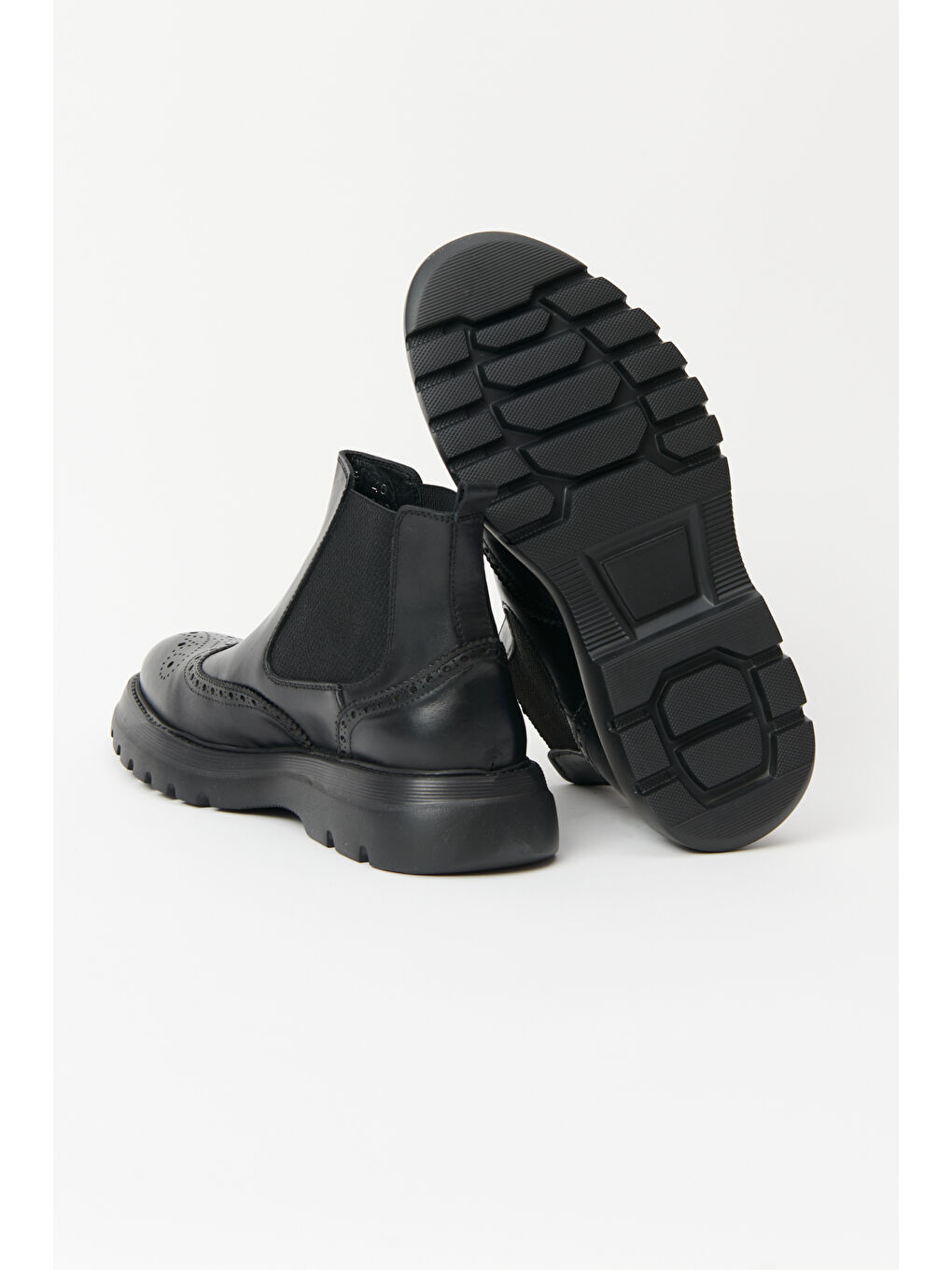 Erkek Siyah %100 Deri Klasik Bot-6