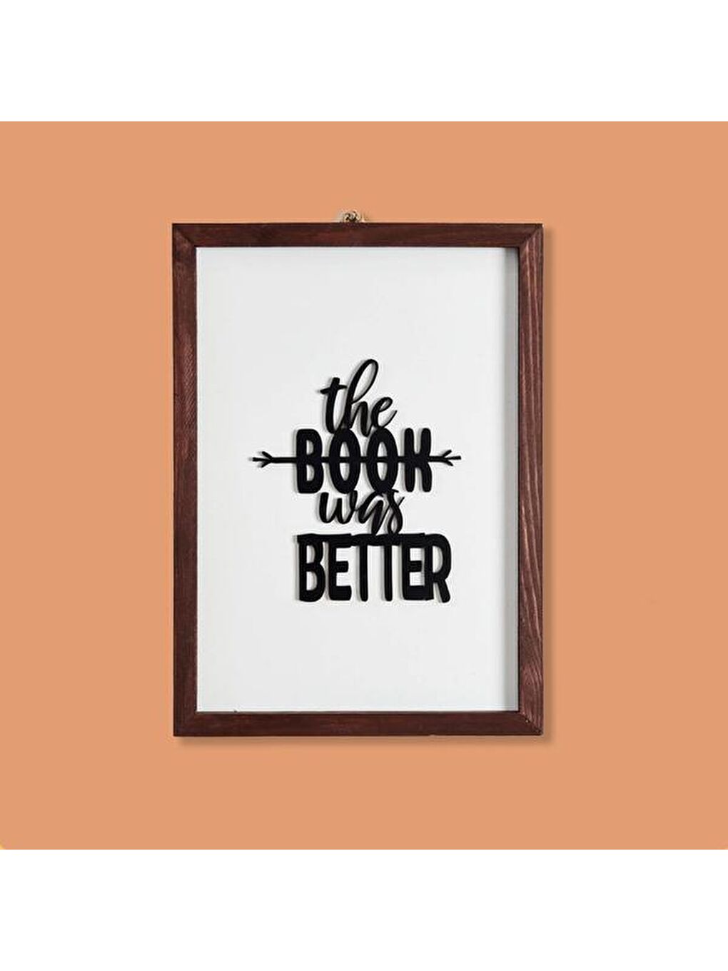 Siyah Dekoratif The Book Was Better Duvar Panosu - 35x25 cm