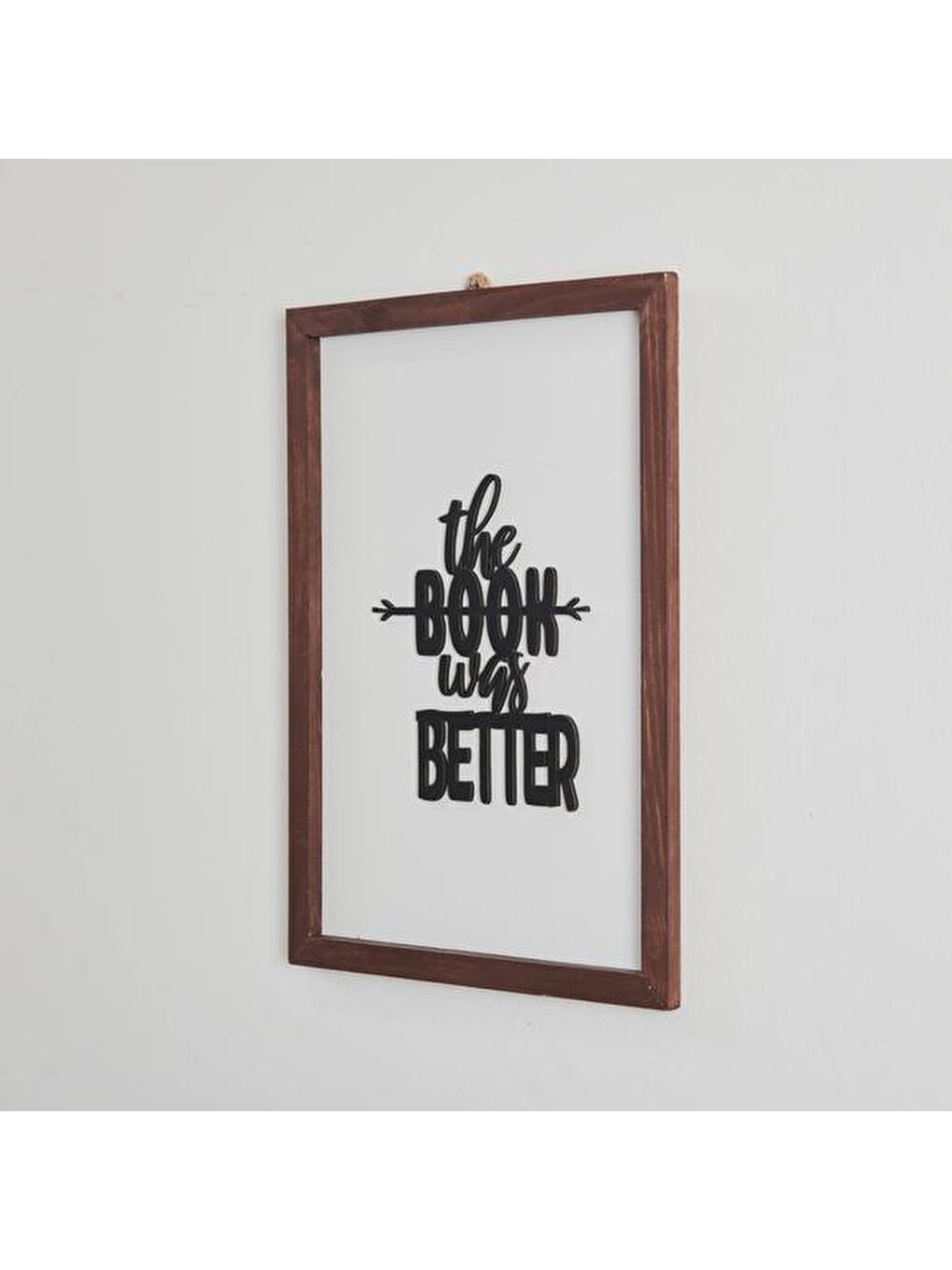 Siyah Dekoratif The Book Was Better Duvar Panosu - 35x25 cm-2