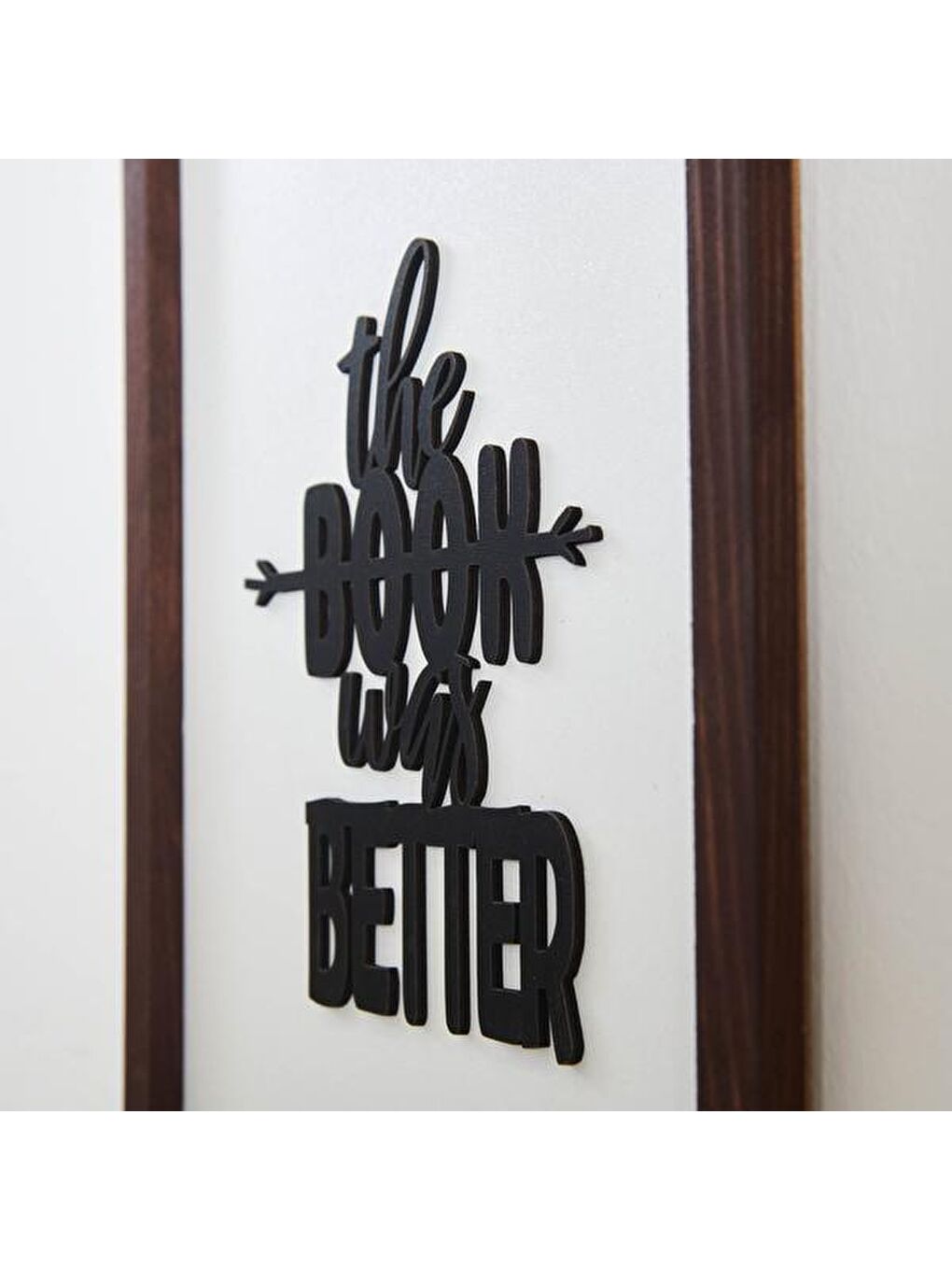 Siyah Dekoratif The Book Was Better Duvar Panosu - 35x25 cm-4