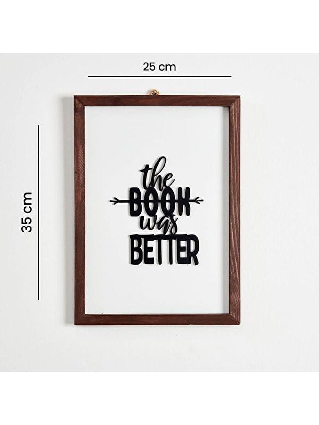 Siyah Dekoratif The Book Was Better Duvar Panosu - 35x25 cm-7