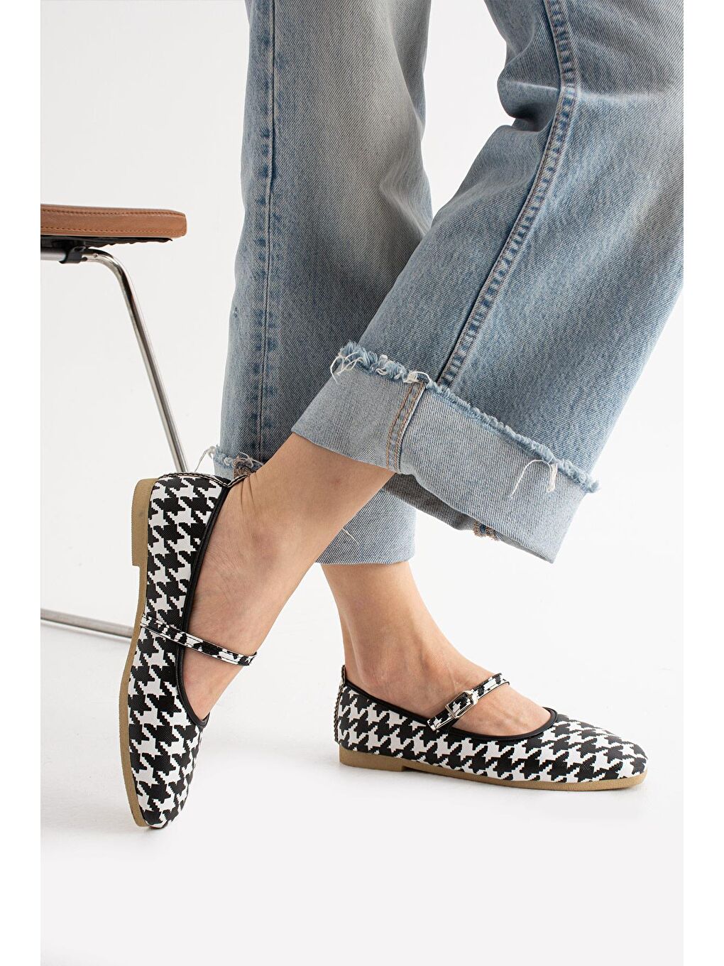 Siyah AL-142 Tokalı Babet Günlük Kadın Ayakkabı Ev Babeti