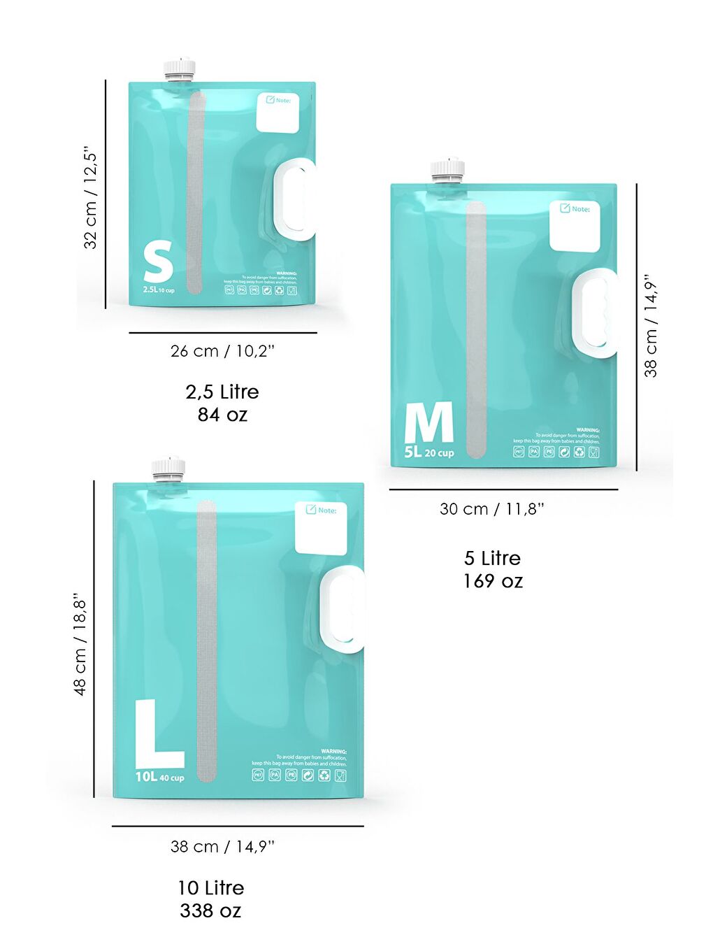 3'lü Vaku mlu Erzak Saklama Poşeti Hava Almaz Kulplu Gıda Saklama Torbası Yeşil-4