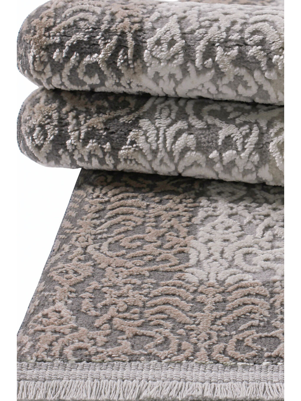 Bej Leo 2935 Modern Dokuma Halı Salon Oturma Odası Halısı Makine Halısı-80x300-3