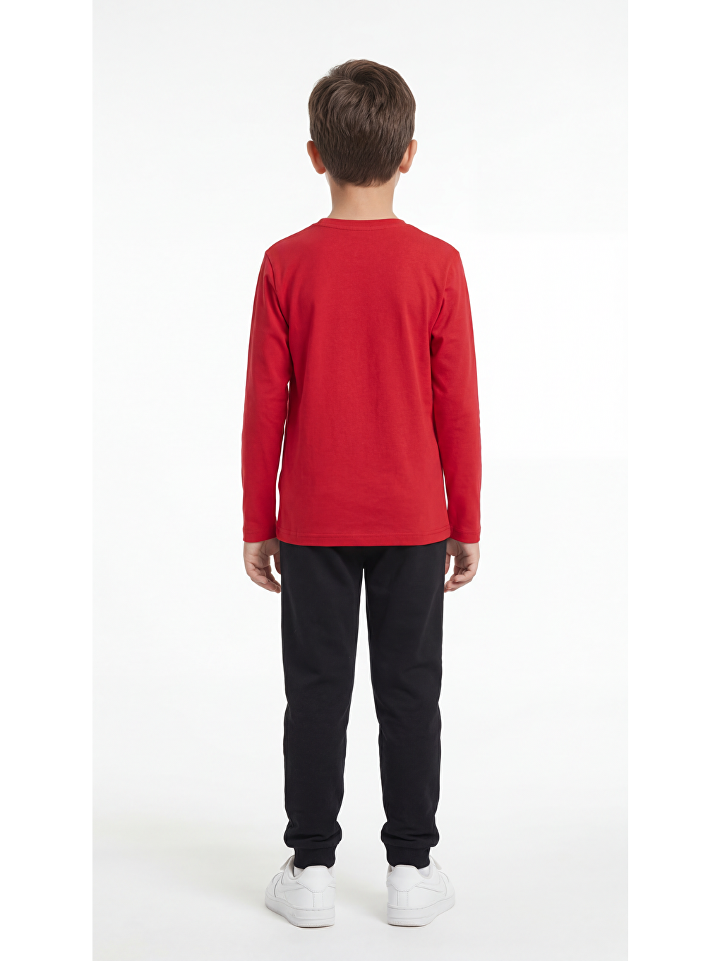 Kırmızı Basic Uzun Kol Erkek Çocuk Badi-3
