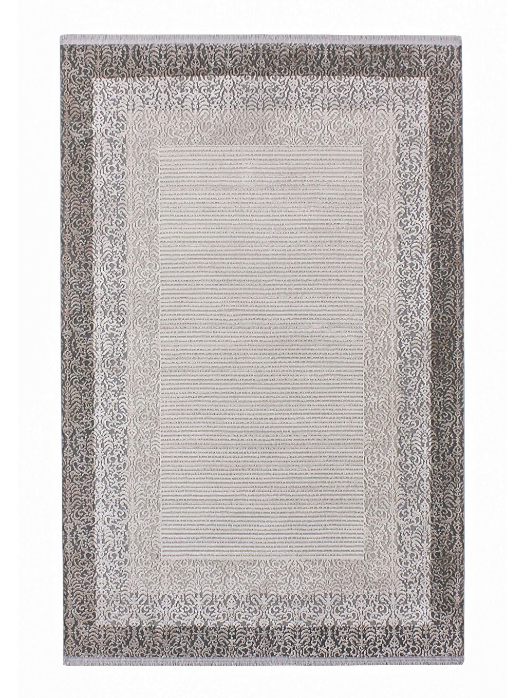 Bej Leo 2935 Modern Dokuma Halı Salon Oturma Odası Halısı Makine Halısı-80x300-5