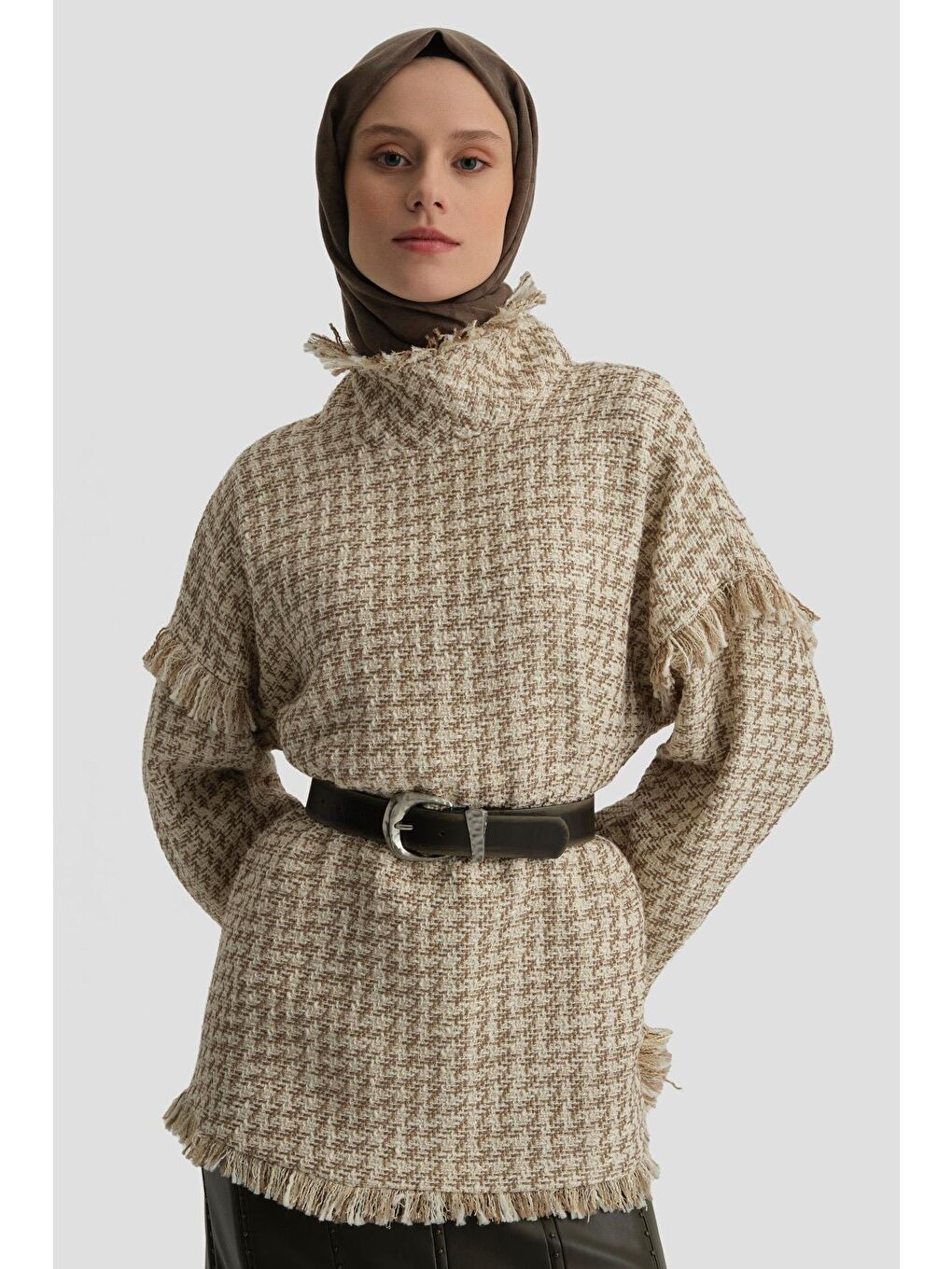 Bej Tüvit Bluz 24K3613 Ekru-1