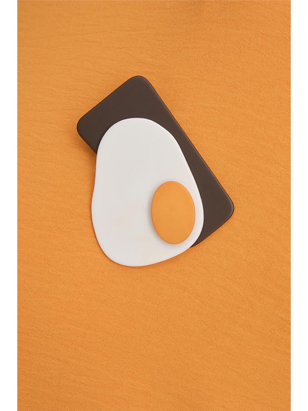 Sarı Broşlu Bluz Ort3100 Zencefil-4