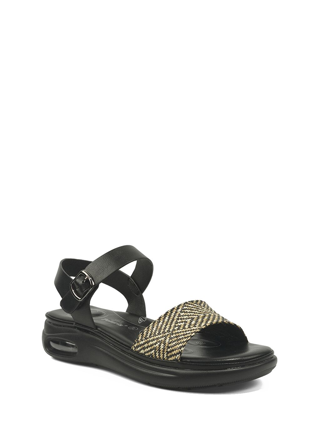 105796.Z Siyah Kadın Comfort Sandalet-1