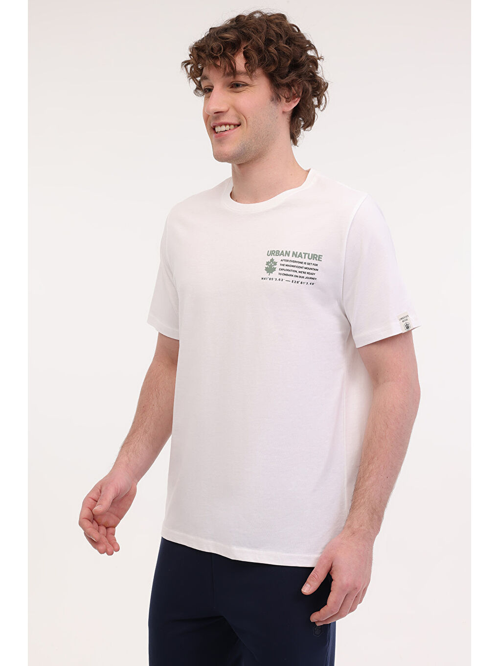 Bej ML RENAS 11TRV16 5FX Ekru Erkek Kısa Kol %100 Pamuk Tişört