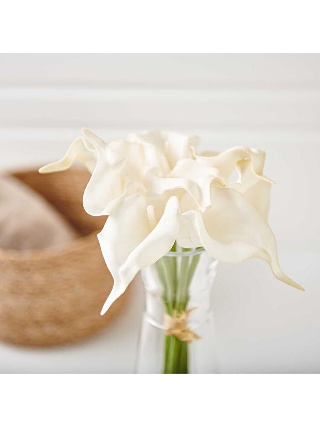 Beyaz Dekoratif Yapay Gala Çiçeği-2